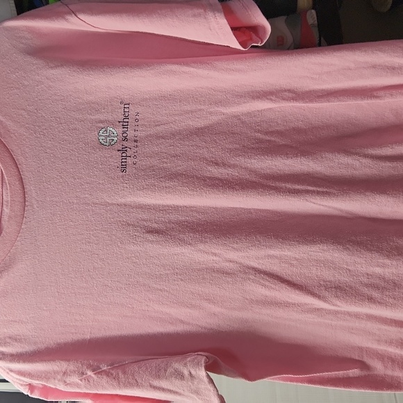 Simply Southern Pink Womens Short Sleeve Shirt Size M - Picture 2 of 3